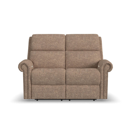 Bernard Power Fabric Reclining Loveseat With Power Headrest & Lumbar | Flexsteel
