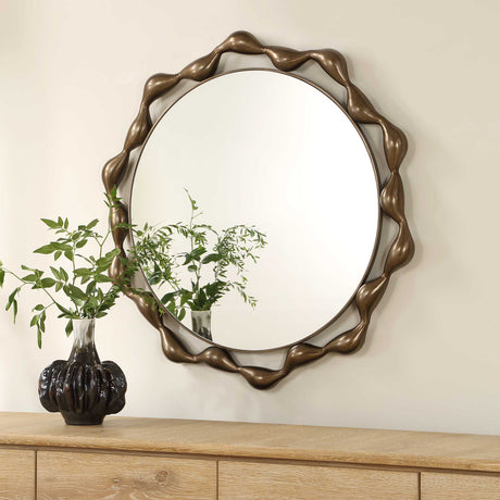 Remolino Round Mirror - Bronze by Uttermost - View 3