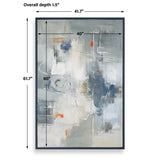 Blueprint Hand Painted Modern Art Black / Blue / Gold / Gray / Orange / White - Blue / Gray by Uttermost - View 7