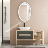 Bali Ribbed Oval Mirror - White by Uttermost - View 2