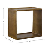 Derwent Antique Brass Side Table - Dark Brown by Uttermost - View 5