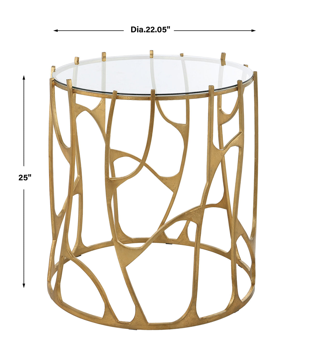 Ritual Round Gold Side Table by Uttermost - View 5