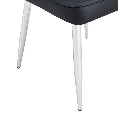 Table and chair set.Modern Simple Marble Pattern Dining Set - 71'x35.4' Table with 8 Black PU Chairs with a vertical stripe design on the backrest. Tempered glass tabletop,White Marble Pattern. - sold by Home Elegance USA