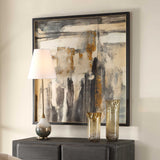Landslide Framed Abstract Print Black / Brass / Gold / Gray / Orange / White / Yellow - Dark Gray / Beige by Uttermost - View 3