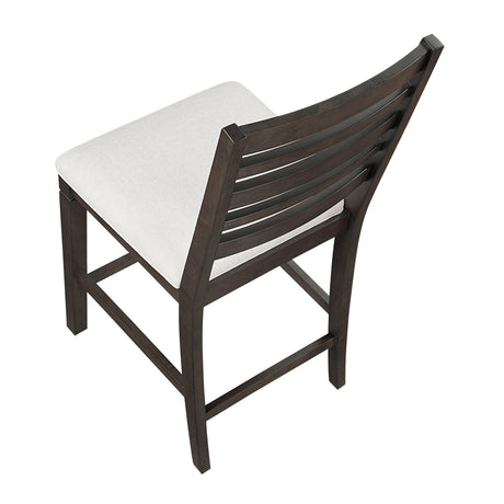 Classic 7pc Counter Height Dining Dark Espresso Finish Extendable Table and Chairs Set Upholstered Seat Wooden Dining Furniture - sold by Home Elegance USA