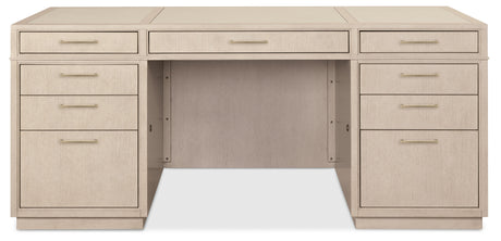 Executive Desk Polished Limestone - Beige by Hooker Furniture - View 7