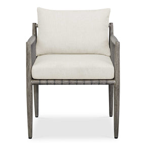 Borneo Outdoor Dining Chair - White / Dark Gray by Uttermost - View 1