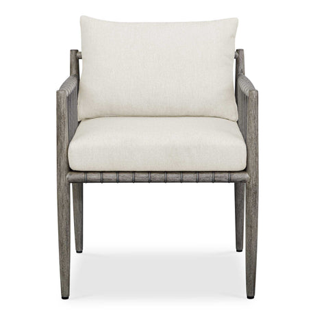 Borneo Outdoor Dining Chair - White / Dark Gray by Uttermost - View 1