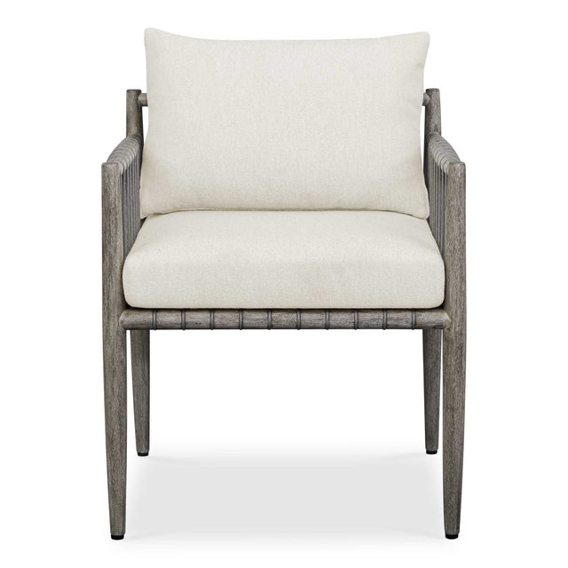 Borneo Outdoor Dining Chair - White / Dark Gray by Uttermost - View 1