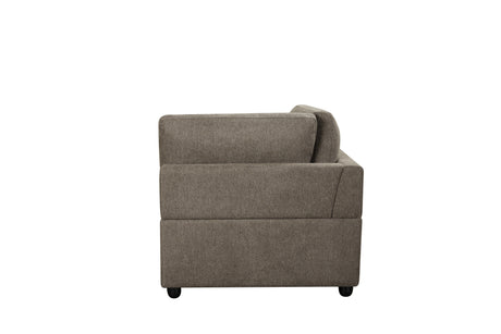 Rylie 5Pcs Brown Linen Modular Sectional Sofa with Toss Pillows - sold by Home Elegance USA