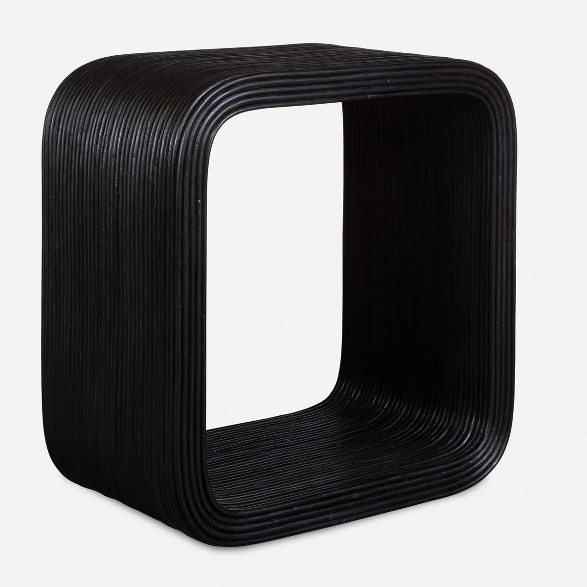 Compton Rattan Side Table - Black by Uttermost - View 4