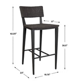 Calbas Outdoor Bar Stool - Black by Uttermost - View 8