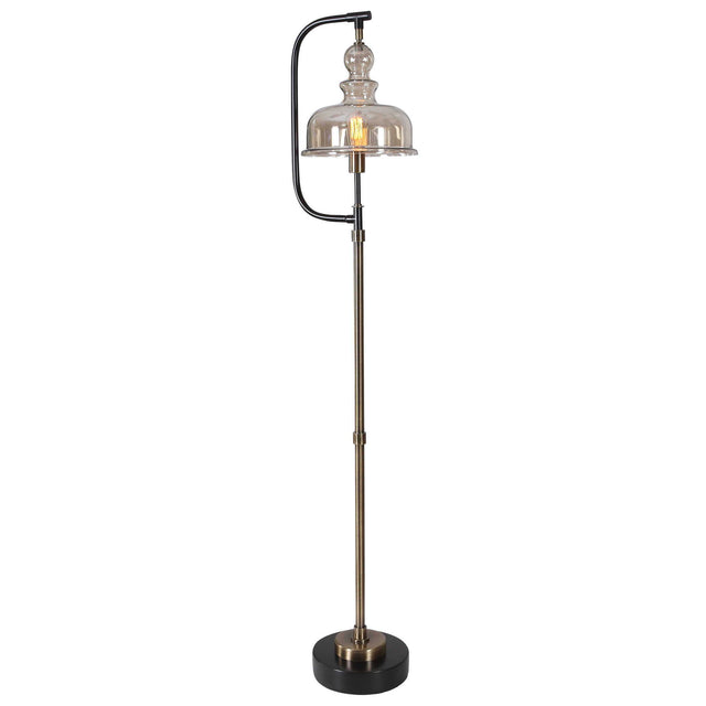 Elieser Industrial Floor Lamp - Light Brown / Black by Uttermost - View 1