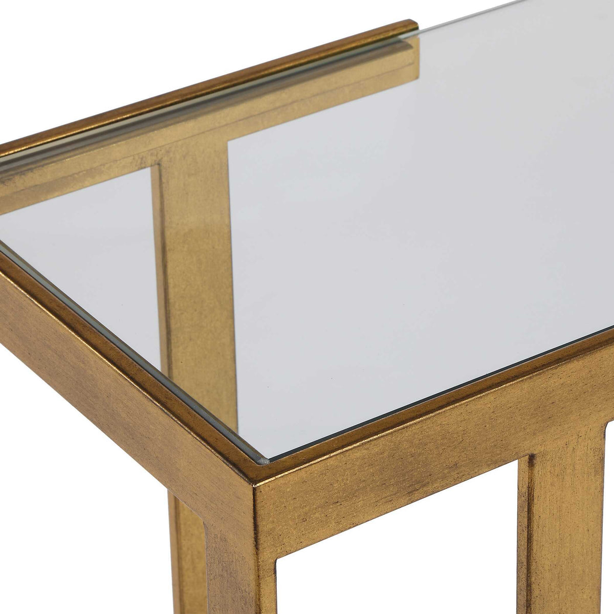 Kendrick Glass Console Table - Gold by Uttermost - View 10