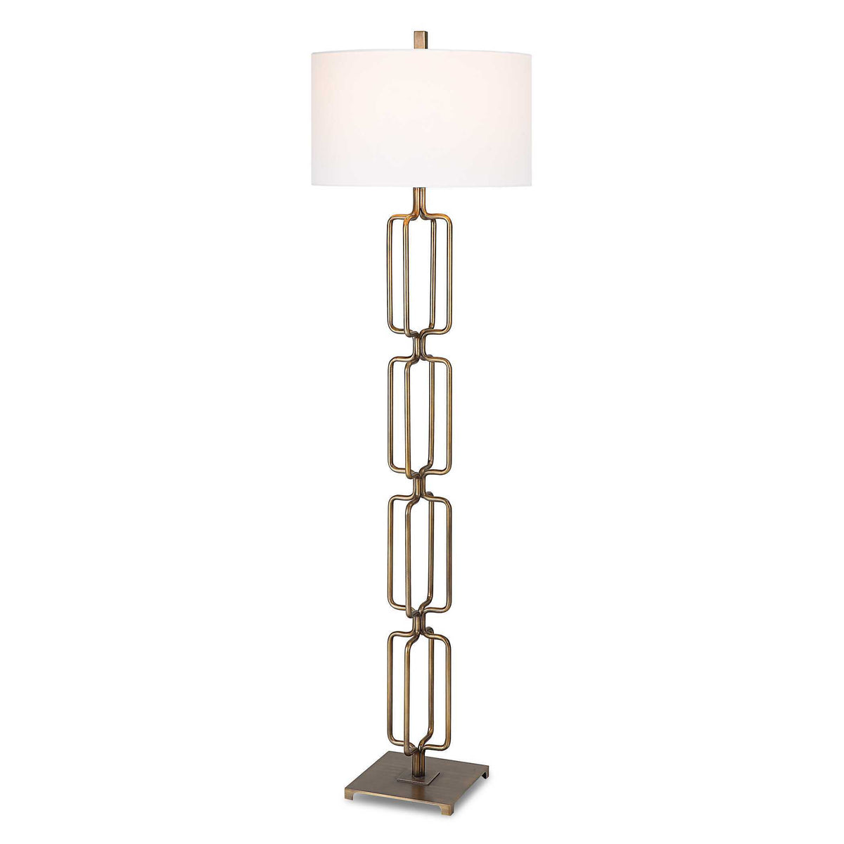 Link Brushed Gold Floor Lamp by Uttermost - View 1