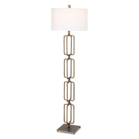 Link Brushed Gold Floor Lamp by Uttermost - View 1