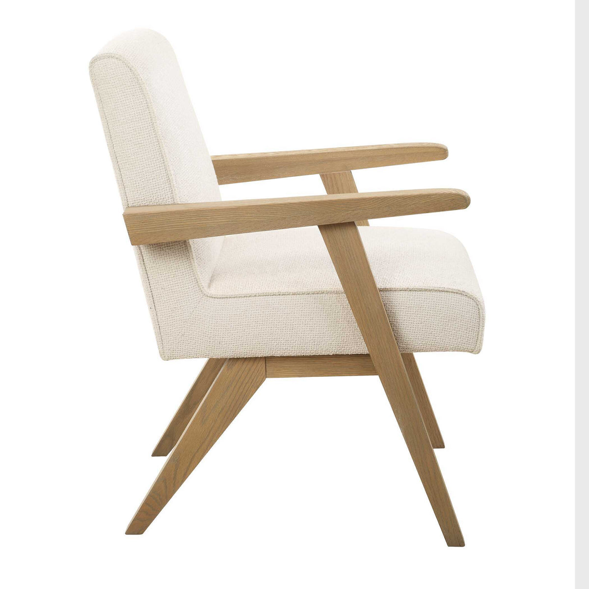 Blakely Dining Arm Chair - White / Light Brown by Uttermost - View 5