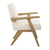 Blakely Dining Arm Chair - White / Light Brown by Uttermost - View 5