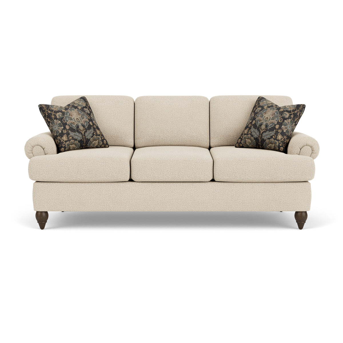 Moxy Fabric Sofa, T-Shaped Seat Cushion, Rolled Arms | Flexsteel
