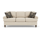 Moxy Fabric Sofa, T-Shaped Seat Cushion, Rolled Arms | Flexsteel