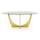 Modrest Chambers - Glass & Gold Dining Table