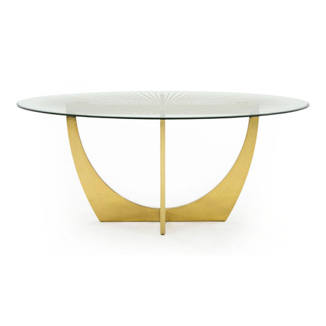 Modrest Chambers - Glass & Gold Dining Table