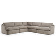 Chantry - Modern Grey Sand Fabric Sectional Sofa - View Image 1