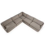 Chantry - Modern Grey Sand Fabric Sectional Sofa - View Image 1