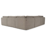 Chantry - Modern Grey Sand Fabric Sectional Sofa - View Image 1
