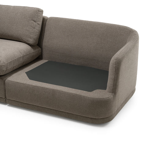 Chantry - Modern Grey Sand Fabric Sectional Sofa - View Image 1