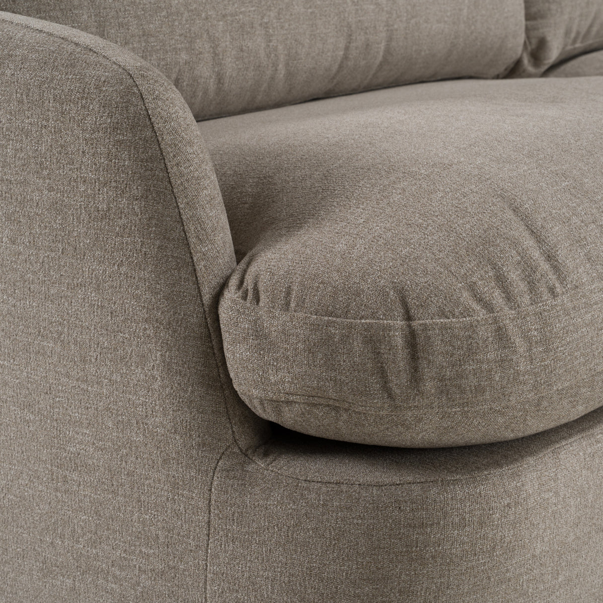 Chantry - Modern Grey Sand Fabric Sectional Sofa - View Image 1