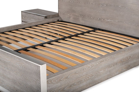 Charlene Modern Grey Elm & Stainless Steel Bedroom Set – VIG Furniture - sold by Home Elegance USA