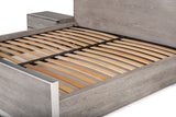 Charlene Modern Grey Elm and Stainless Steel EK Bedroom Set