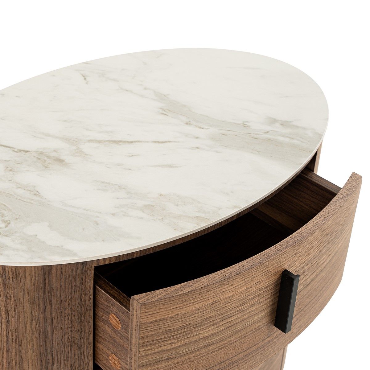 Fleury - Contemporary Cream Fabric and Walnut Q Bedroom Set