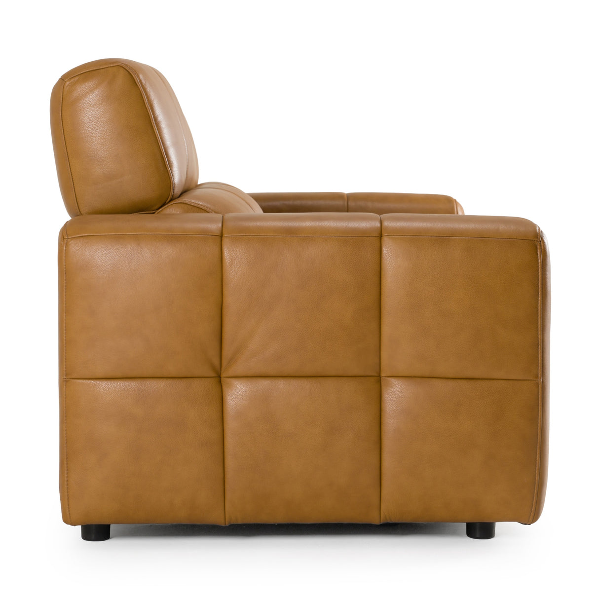 Chevak - Modern Brown Leather Sofa w/ 2 Recliners - View Image 1