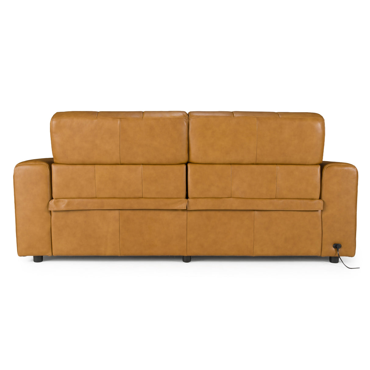 Chevak - Modern Brown Leather Sofa w/ 2 Recliners - View Image 1