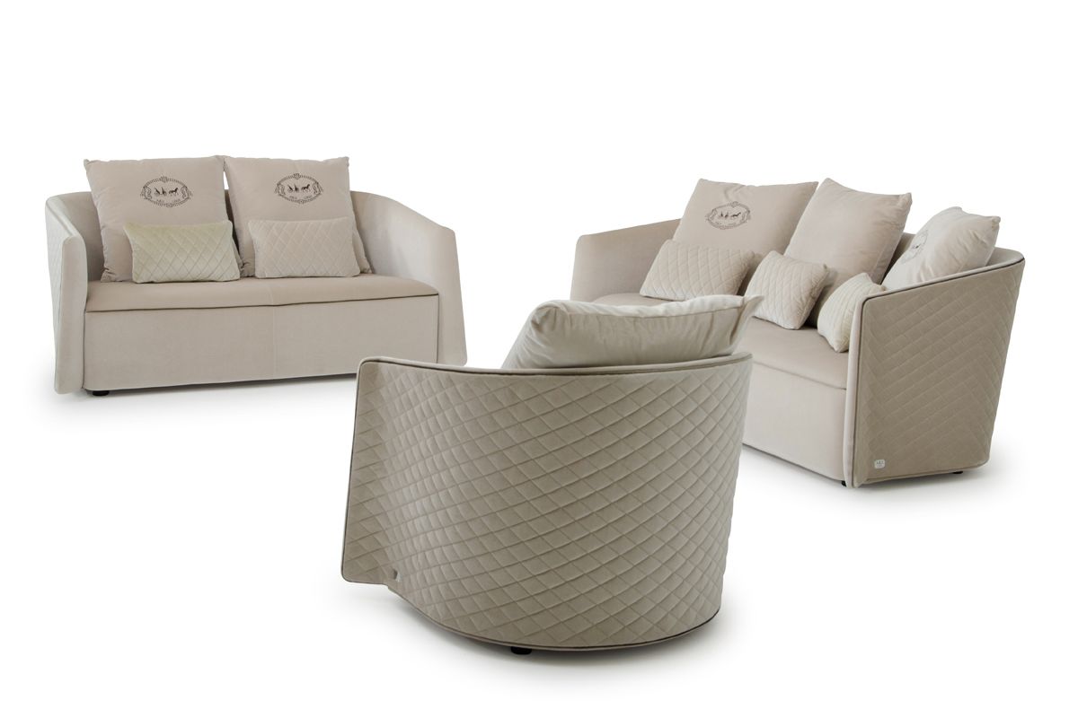 A&X Talin Modern Beige Fabric Sofa Set - Home Elegance USA