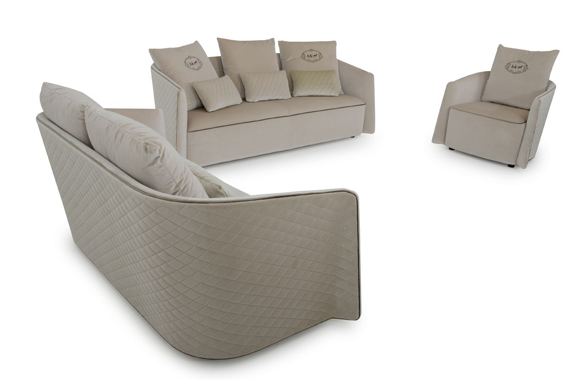 A&X Talin Modern Beige Fabric Sofa Set - Home Elegance USA