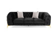 Clarice - Transitional Black Velvet Sofa - View Image 1