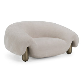 Clarity - Contemporary Light Grey Fabric Accent Chair - View Image 1