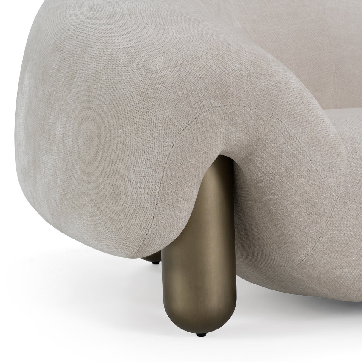 Clarity - Contemporary Light Grey Fabric Accent Chair - View Image 1