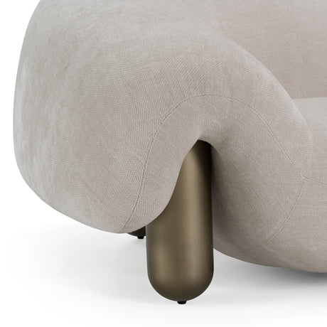 Clarity - Contemporary Light Grey Fabric Accent Chair - View Image 1