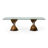 Modrest Cleveland - Contemporary Glass and Walnut Dining Table