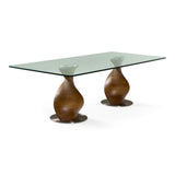 Modrest Cleveland - Contemporary Glass and Walnut Dining Table