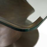 Cleveland - Contemporary Glass and Grey Ash Dining Table - View Image 1
