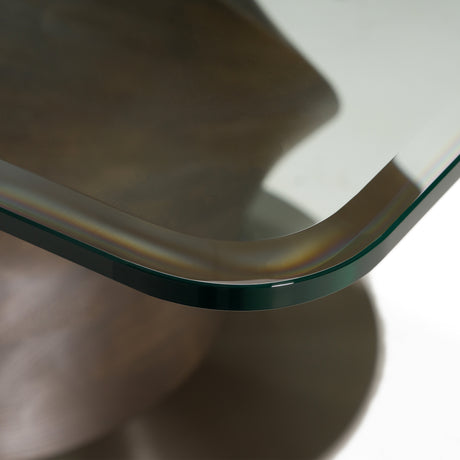 Cleveland - Contemporary Glass and Grey Ash Dining Table - View Image 1