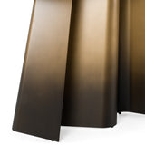 Clifford - Contemporary White Ceramic + Brushed Bronze Console Table - View Image 1