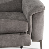 Coffman - Modern Grey Fabric Sectional Sofa w/ Sofa Bed + Recliner - View Image 1