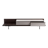Modrest Colima - Modern Matte Beige + Walnut TV Stand
