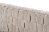 Eastern King Concord - Modern Light Grey Velvet Bed